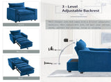 Sleeper Sofa Chair Bed, Convertible Sofa Chair 3-in-1, Adjustable Sleeper Chair Pullout Sofa Bed W1117P265775