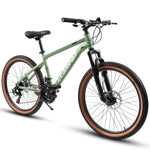 ZUN Mountain Bike 27.5 Inch Wheel, 21-Speed Disc Brakes Trigger Shifter, Carbon Steel Frame Mens Womens 72643981