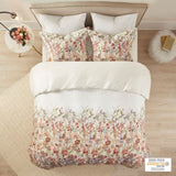 King/Cal King 3 Piece Cotton Printed Duvet Cover Set B03597346
