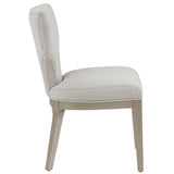 Ivory and Champagne Side Chair with Padded Seat B062P209264