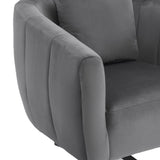 ZUN 360&deg; Swivel Accent Chair, Modern Velvet Fabric Living Room Armchair, Comfy Wide Upholstered with 42158642