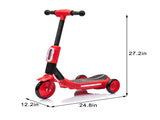 2in1 Kids Ride On Three-Wheel Electric Scooter,Tail Color Lights W/Spray,Wider Pedal,PU Wheels For W1578P268989