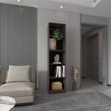 Home Slim 5 Shelves Narrow Bookcase With Open Shelves, Stained Walnut B070P337150