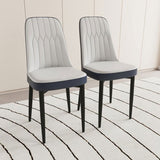 A set of 2 dining chair, modern style chair made of high-quality PU Leather fabric with thick soft W2189P168414