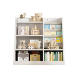 ZUN White Wooden Toy Storage Organizer Cabinet Kids Bookshelf Children Bookcase Toddler Baby Sling Book 81471101