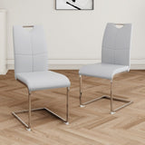 Modern Dining Chairs with Faux Leather Padded Seat Dining Living Room Chairs Upholstered Chair with W210127282