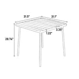 5-Piece Plastic chair and steel table Outdoor Dining Set, plastic Chairs and Table Set for Garden 90193128