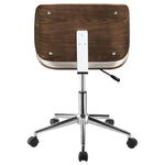 ZUN Ecru and Walnut Swivel Office Chair B062P153784