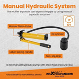Hydraulic Exhaust Pipe Expander 10T Stretcher Tools Kit 1 5/8" To 4 1/4" 78835 01927166