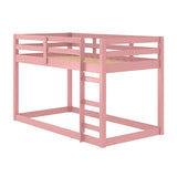 Pink Twin Loft Bed with Wooden Frame B062P189211