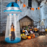 8.8 FT Halloween Inflatable UFO Yard Decoration, Fun Tall Blow up Yard Decor with Built-in LED 25177587