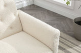 ZUN COOLMORE Velvet Accent Chair with Adjustable Armrests and Backrest, Button Tufted Lounge Chair, W153967803