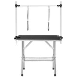 ZUN Professional Dog Pet Grooming Table Large Adjustable Heavy Duty Portable w/Arm & Noose & Mesh Tray 19484831