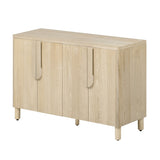 TREXM 4-Door Buffet Cabinet with Storage, Wood Sideboard Cabinet with Unique Arc Handles and N715P264916D