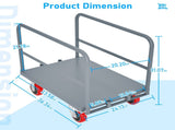 Steel Panel Truck, Heavy Duty Drywall Cart Lumber Cart Platform Truck Flat Cart, 2000lbs, 6" Swivel 35650628