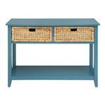 ZUN Teal Console Table with Bottom Shelf B062P189201