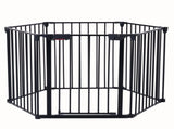 150" Adjustable Safety 6 Panels Play Yard Metal Doorways Fireplace Fence Christmas Tree Fence 98466678