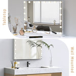 ZUN Hollywood Vanity Mirror with Speaker and Lights: 18 Bulbs, 3 Light Colors, Adjustable Brightness, W1673P145376