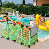 ZUN 64" x 30" x 33"Pool Storage Bin, capacity of 63.5Lbs for holding swimming equipment,Holder for 92252113