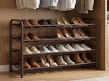 Bronze 4-Tier Shoe Shelf, Metal Shoe Rack, Space Saving Shoe Display for Sneakers, 46650337