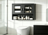 Steel Wall-Mounted Cabinet Display Cabinet 31.50 31.50 11.81 Inches Black 66164525
