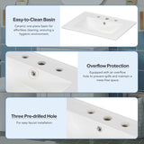24"Bathroom Vanity Combo with Ceramic sink, Luxurious Space-Saving Vanity - W24"*D18"*H34"inch, 2 WF323088AAK