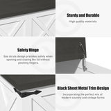 Farmhouse Coffee Table, Square Wood Center Table with Large Hidden Storage Compartment for Living T3609P332412