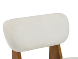 Modern Beige Lounge Chair with Polyester Upholstery, Sturdy Wood Base With Natural N767P241702N