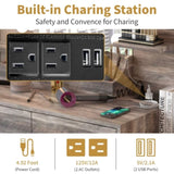 Large Makeup Vanity with Lights, Vanity Table with Charging Station, Vanity Desk with Mirror and 10 71427985