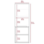 ZUN Light Grey 2-Shelf Bathroom Cabinet B06280563