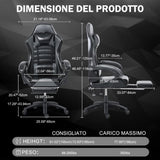 Game Chair, Adult Electronic Gaming Chair, Ergonomically Designed, PU Leather, Lounge Chair with 02055154