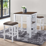 3 Pieces Counter Set Storage Space For Small Space Modern Farmhouse Design Retro Design Easy to W2537P211110