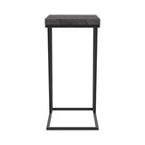 Rustic Grey and Sandy Black Rectangle Accent Table B062P153643