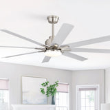 52-Inch Smart Ceiling Fan With Lights,6 Wind Speed,With 8 Black ABS Blades,Voice Remote,Fan For W934P340011