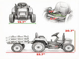 12V Green Toddler Electric Ride-On Tractor 25W Dual Drive Motors, with Hauling Trailer, Parental 57306994