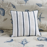7 Piece Cotton Sateen Comforter Set Blue Queen B03597030