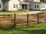 4Panel Solid Fir Wood Outdoor Privacy Screen, NoDig AC Unit Cover Fence with Ground Stakes, 33312430