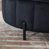 31.5"W Upholstered Round Ottoman With Reversible Lid, Velvet Storage Stool, Channel Tufted W3118P272833