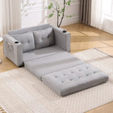 3-in-1 Upholstered Futon Sofa Convertible Sofa bed,Foldable Tufted Loveseat with W2325P183182