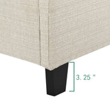 Queen Size Beige Tufted Upholstered Platform Bed B108P160252