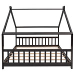 ZUN Full Size House Bed Wood Bed, Espresso 34877321