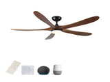 5 blade solid wood 52 inch ceiling fan light W2878P254298
