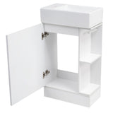 ZUN 18.6" Bathroom Vanity with Sink, Bathroom Vanity Cabinet with Two-tier Shelf, Left or Right WF308491AAK