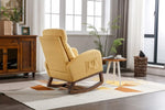 ZUN COOLMORE Rocking Chair, Modern Glider Chair, Recliner Armchair with Wood Legs and Side Pocket, W395P249075