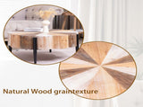Rustic Manufactured Wood Flower - Shaped Coffee Table with Metal Legs, 31.7" Diameter Vintage W2729P353716