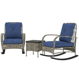 Rattan Chaise Lounge ChairWicker Patio Furniture Set 08928010