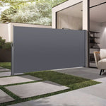 ZUN 138" x 71" Retractable Side Screen Awning, UV Resistant and Waterproof Patio Privacy Screen,Dark 82349189