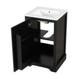 ZUN 20" Bathroom Vanity with Sink, Bathroom Cabinet with Soft Closing Door, Storage Rack and Adjustable N725P194160B