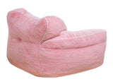 Bean Bag Chair, Faux Fur Beanbag Chair for Adults,Comfy Sofa with heart-shaped Back Support, Large W2510P465458
