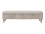 50.8-inch Multi-Functional Ottoman Bench-Solid Rubberwood Bed End Bench with Linen Seat, 31692215